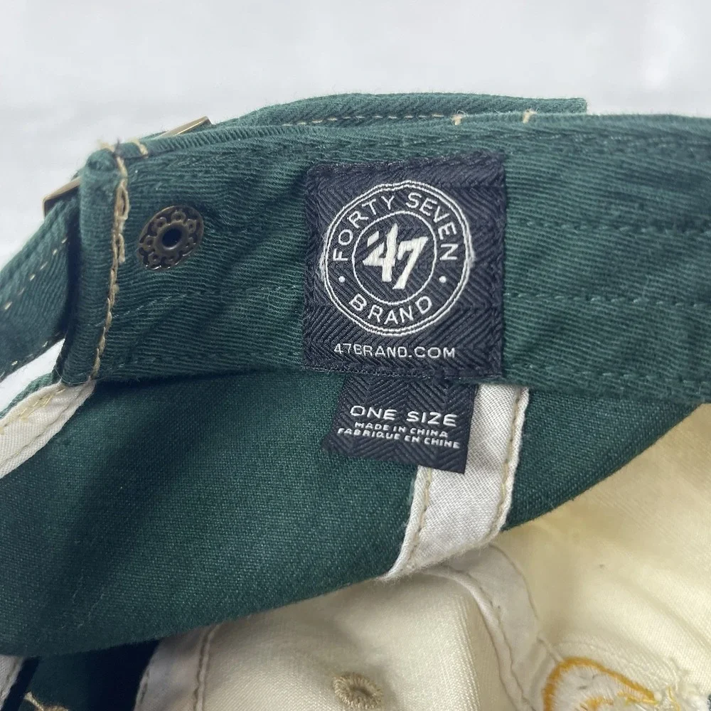 47 Brand Green Bay Packers Retro Style Strapback Hat Cap NFL Gridiron Logo
